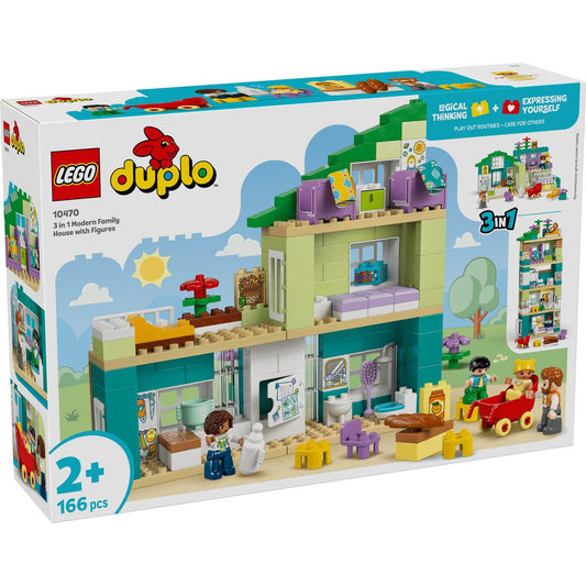 LEGO DUPLO CASA MODERNA DE FAMILIE 3 IN 1 CU FIGURINE 10470 - Imagine 1
