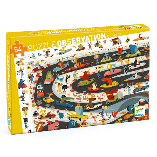 Puzzle observatie Raliul masinilor, Djeco - Imagine 1 [ps:7e280aa5-2ebe-48ef-b20f-dd6d35ad9b3a]