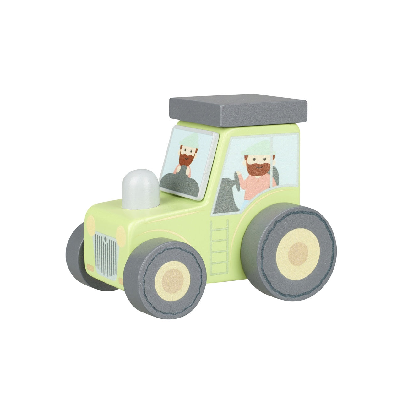 Tractor din lemn verde, Orange Tree Toys - Imagine 1 [ps:f46f2220-790b-4996-919d-37d9ee31d509]