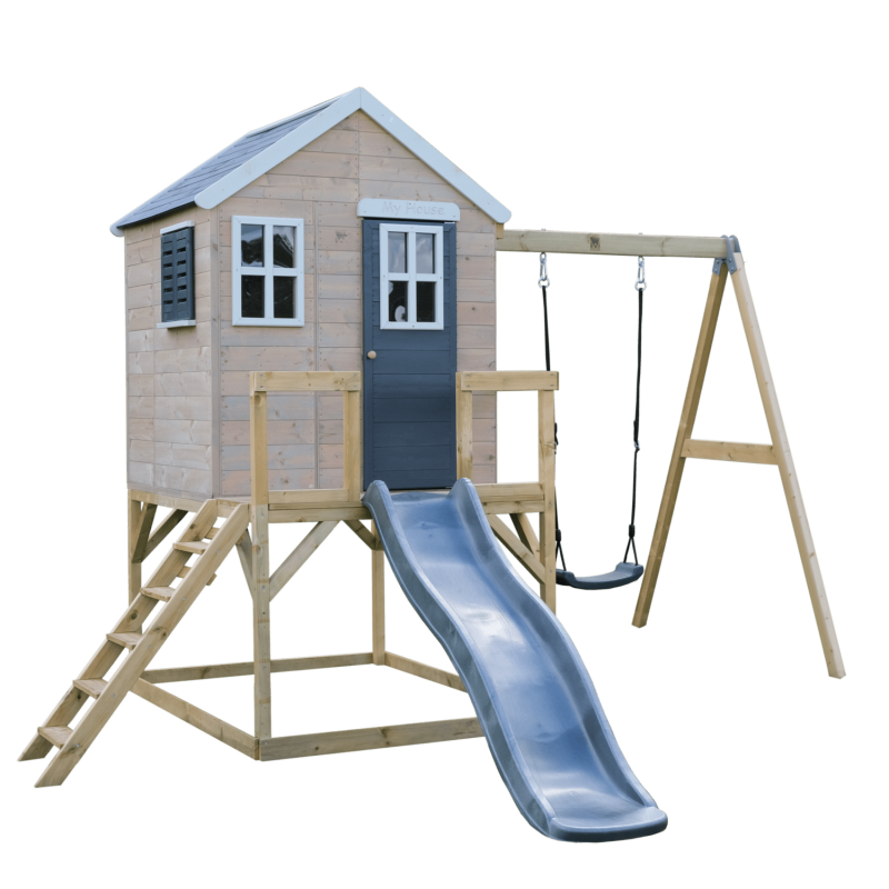 Casuta de gradina Grey Lodge cu platforma, tobogan si - Imagine 1 [ps:fe7911d5-b5a0-4e8a-92b8-86a5bc2927cd]