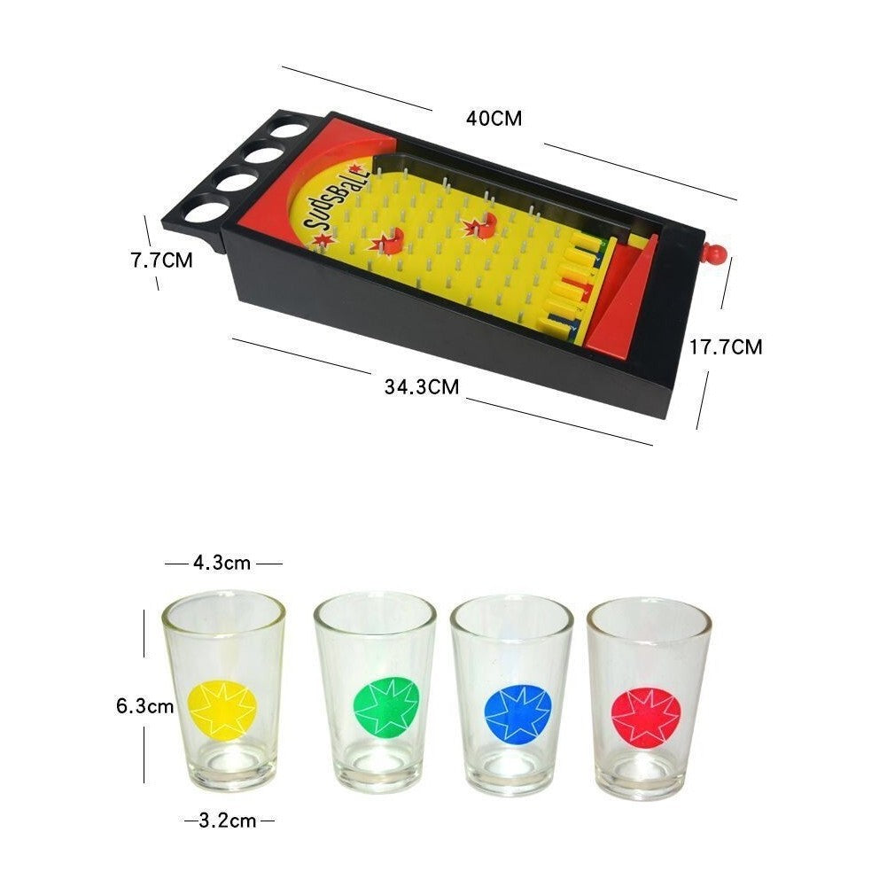 Joc Pinball cu Pahare Shoturi Flippy, Galben, 40x17.7 cm - Default Title (1) [ps:5a90331a-73df-4cf2-83c6-06ed15e1bc1c]