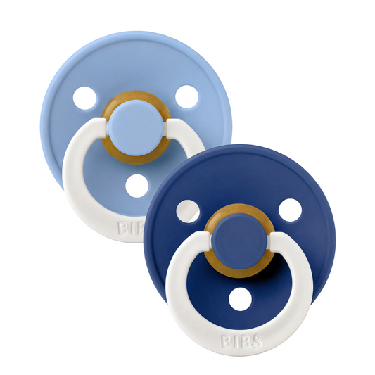 Set 2 Suzete BIBS Colour Glow Latex, 0 luni - Sky Blue - Sky Blue/Cornflower (1) [ps:c2dd38fb-902b-4951-93ff-3bc187d7186d]