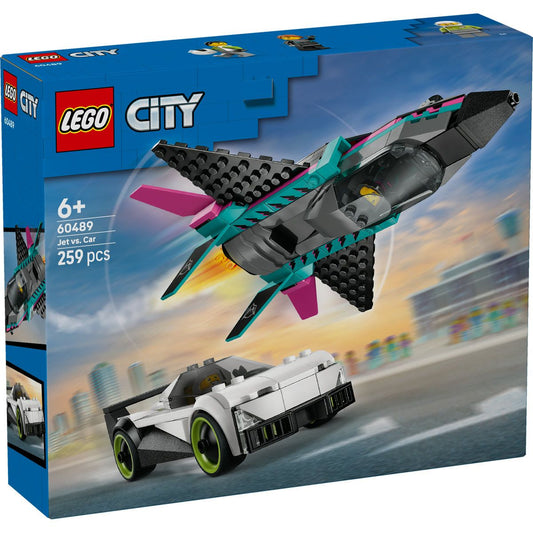 LEGO CITY AVION CU REACTIE VS MASINA 60489 - Imagine 1