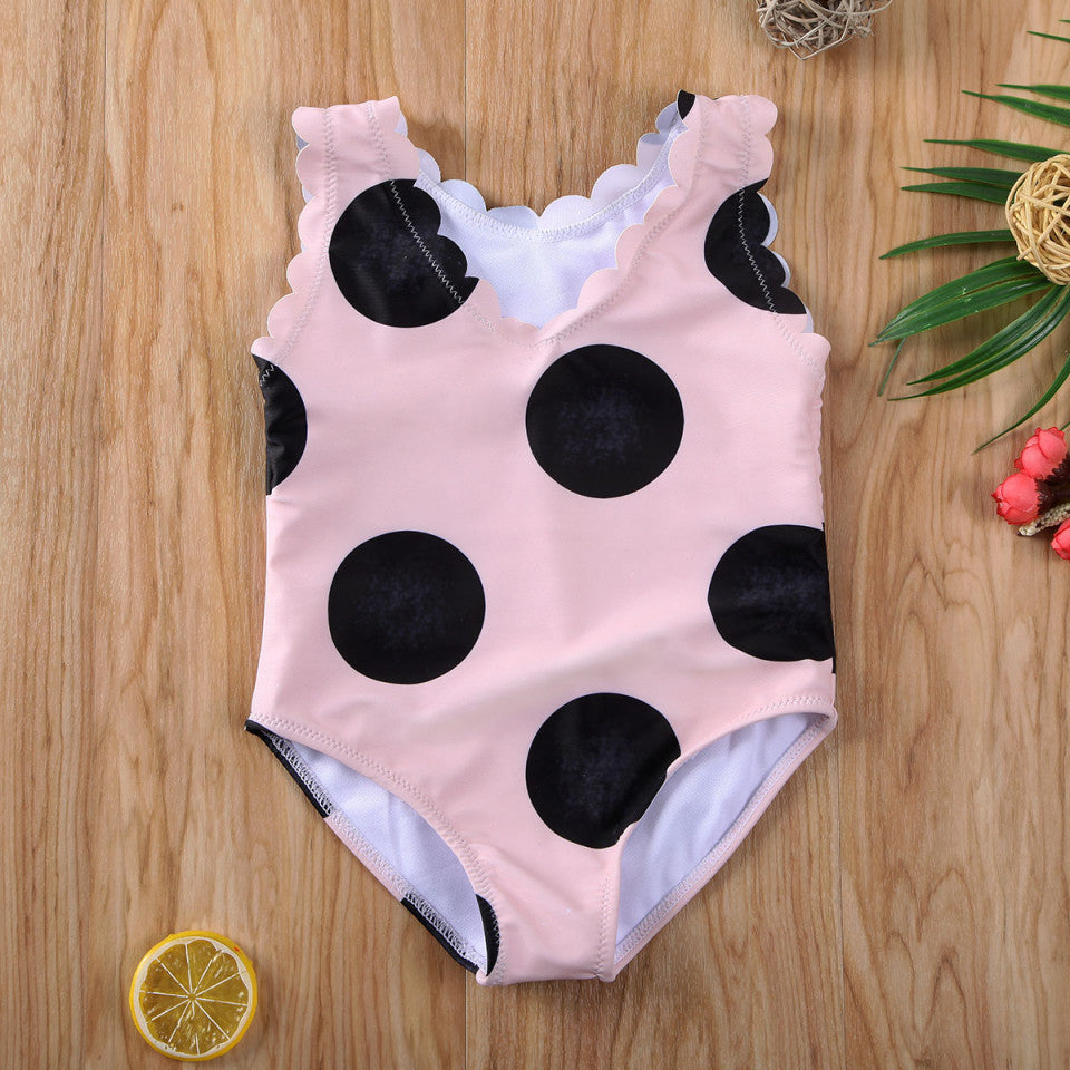 Costum de baie cu buline mari Drool (Culoare: Roz, Marime: 110) [ps:28873fe3-1a83-4c61-af02-ec0b425151c1]