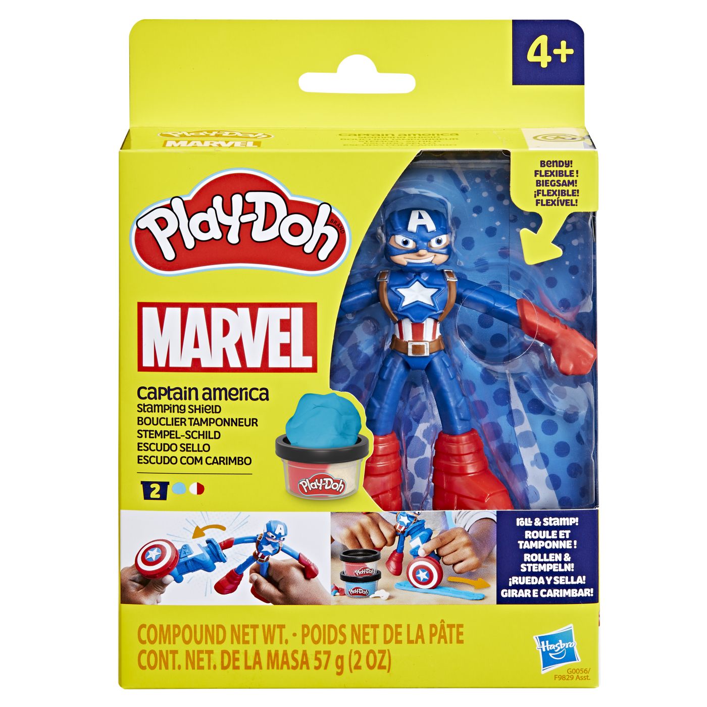 PLAY-DOH MARVEL FIGURINA FLEXIBILA CU ACCESORII CAPTAIN - Imagine 1 [ps:d068ff47-a16d-47f9-ba59-92ca8048fba7]