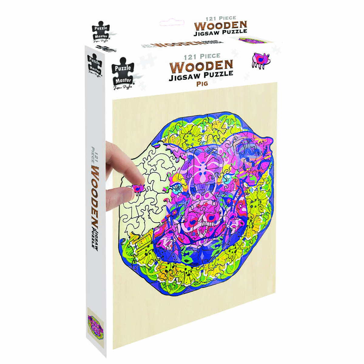 Puzzle lemn Porc Construct It - Imagine 1 [ps:65103c33-d304-42a1-89ed-648c37eedd0e]