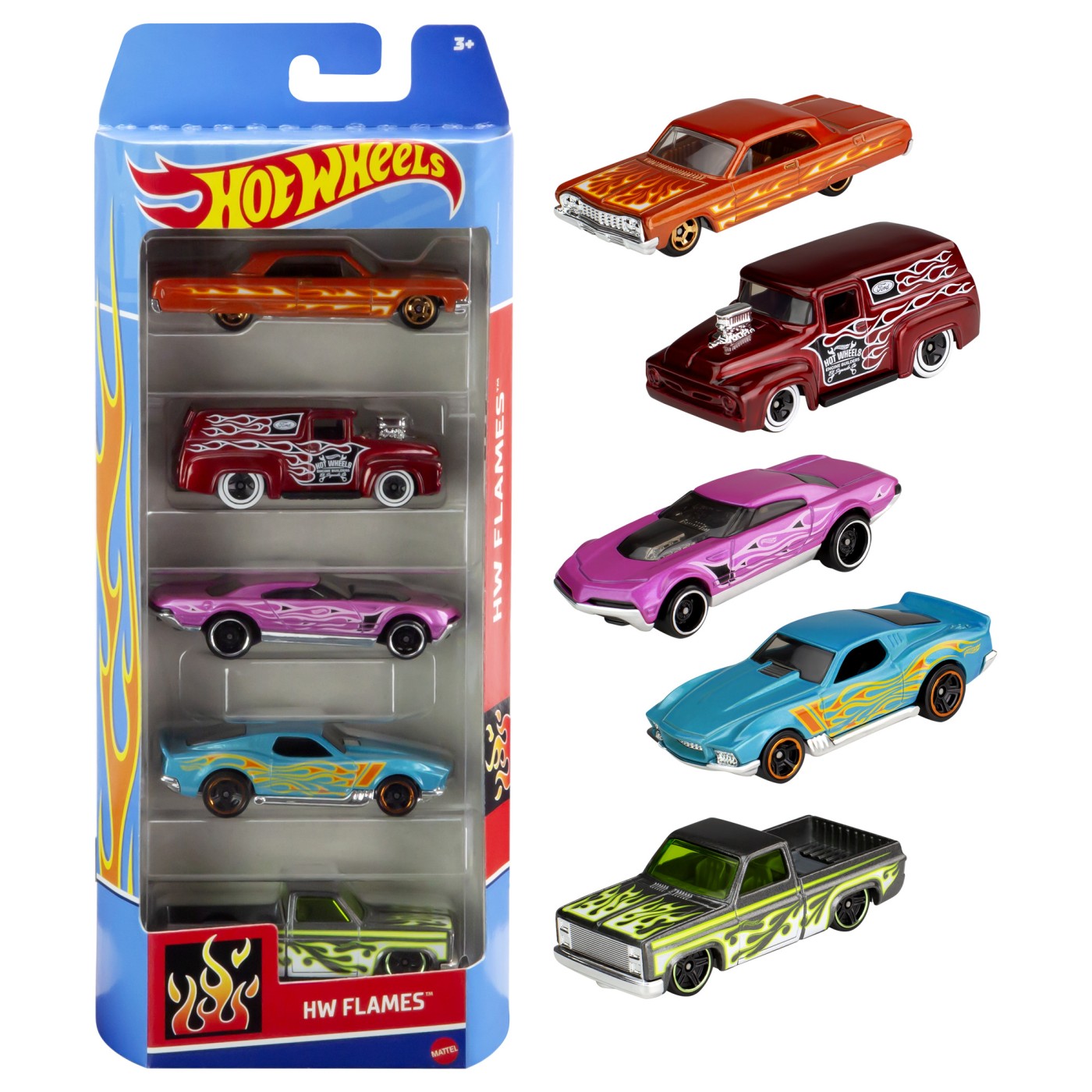 SET 5 MASINI HOT WHEELS HW FLAMES Mattel - Imagine 1 [ps:48488538-96a5-4b17-b5c0-d9e068d241c4]