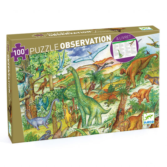 Puzzle observatie Dinozauri, Djeco - Imagine 1 [ps:9ee84990-5659-4222-a9f9-e3a20122ddb1]