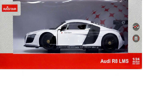 MASINUTA METALICA AUDI R8 ALB SCARA 1 LA 24 Rastar - Imagine 1 [ps:c493c7bd-24c5-4211-bde2-9d0509286aee]