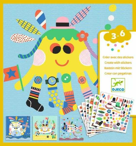 Joc creativ colaje Creaturi marine, Djeco - Imagine 1 [ps:a5ab5060-ad5d-469c-8ebf-0810dd9c4907]