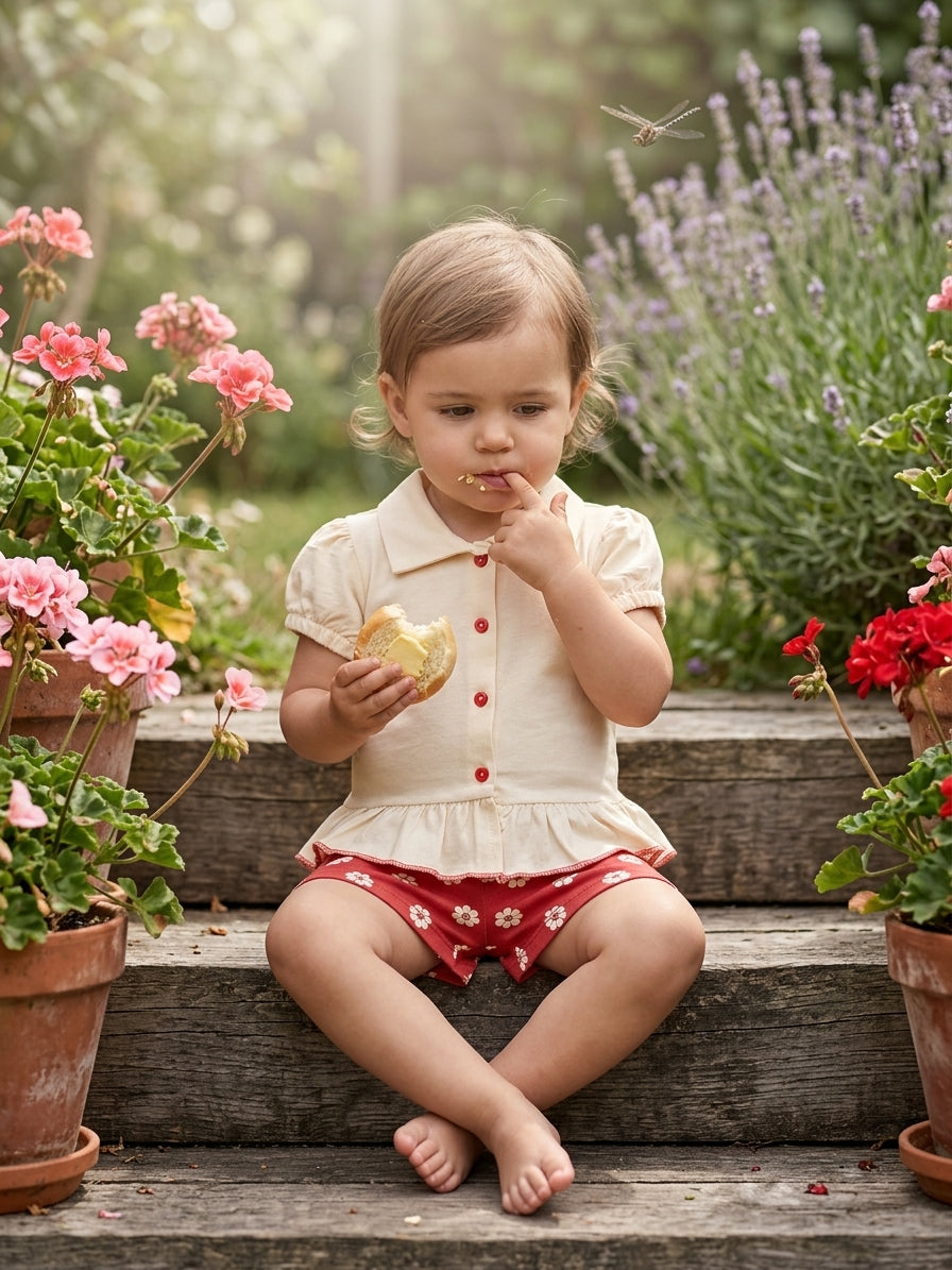 Set tricou stil cămașă și pantaloni scurți cu flori si - 5 ANI (1) [ps:37fc0f3d-3d14-4021-be0c-0c33c161f72c]