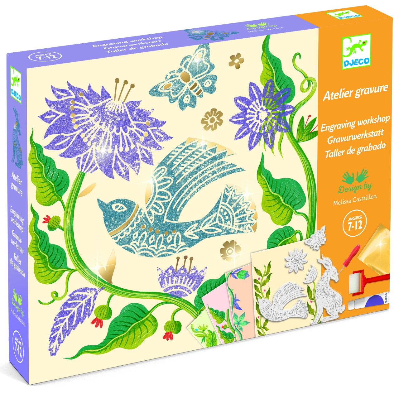 Atelier creativ de gravura Pasiune pentru flori, Djeco - Imagine 1 [ps:89ae7126-1555-4c7c-b7d2-cbeb1be605b8]