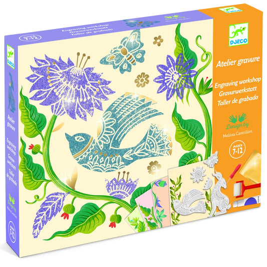 Atelier creativ de gravura Pasiune pentru flori, Djeco - Imagine 1 [ps:89ae7126-1555-4c7c-b7d2-cbeb1be605b8]
