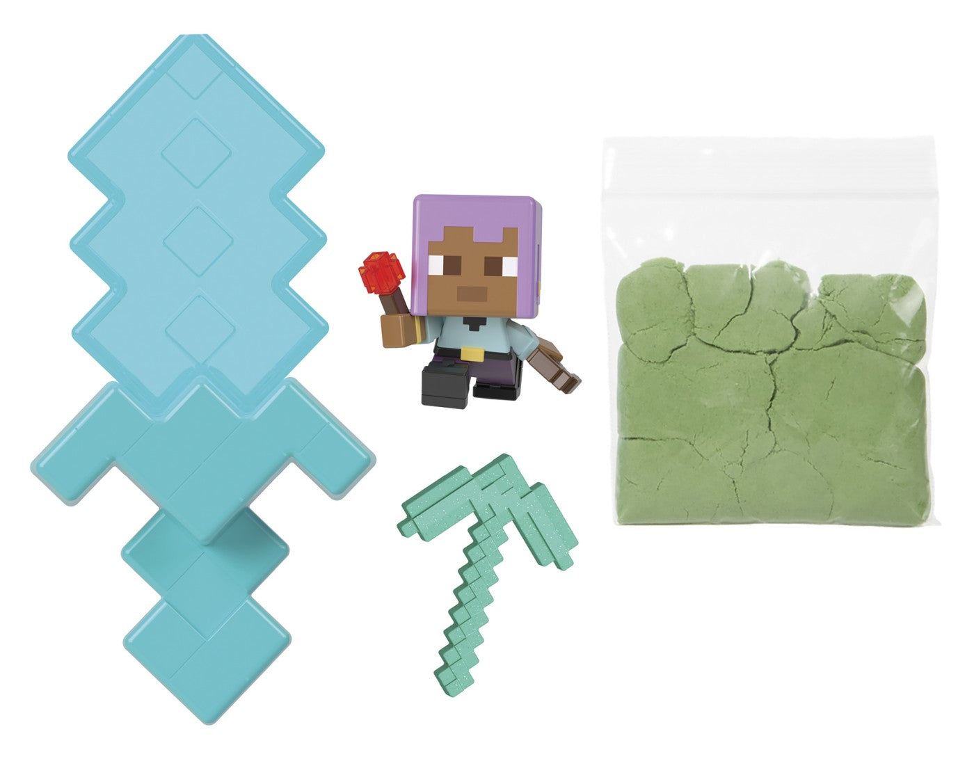 MINECRAFT MINI MODE SET EXPLORARE MINIERA TURQUOISE Mattel - Turquoise (1) [ps:be6b38c9-1470-4d04-96da-731df8420e23]