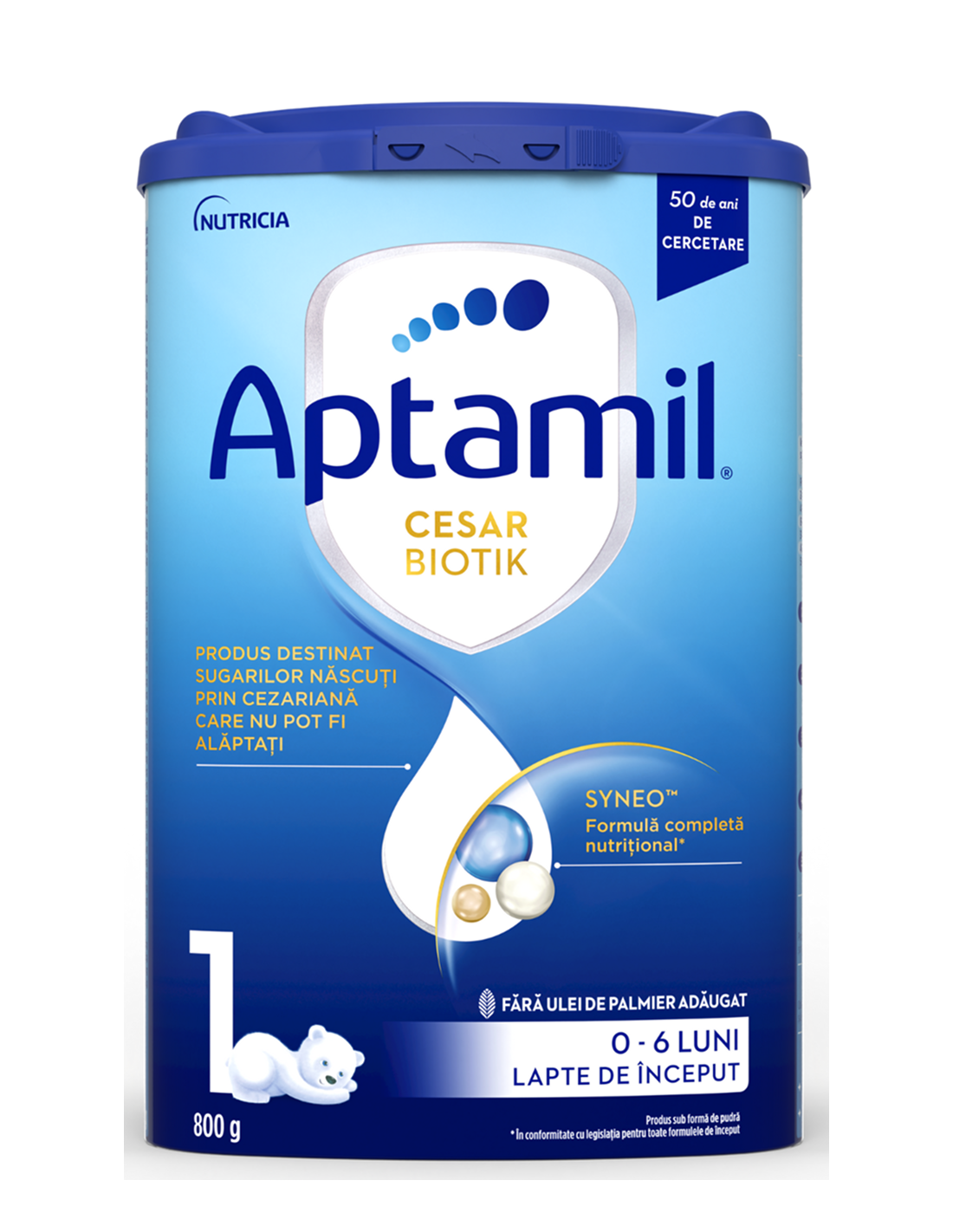 APTAMIL Cesar Biotik 1, formula speciala lapte praf, 0-6 - Imagine 1