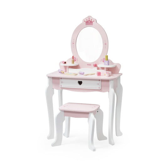 Masuta de Toaleta din Lemn cu 8 Accesorii design - Imagine 1