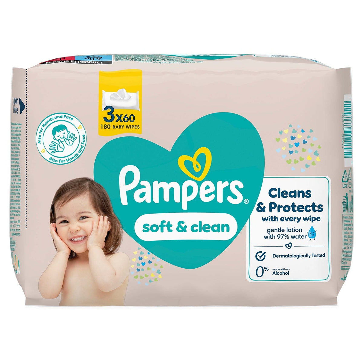 PAMPERS Soft & Clean, servetele umede, pentru copii, - Imagine 1