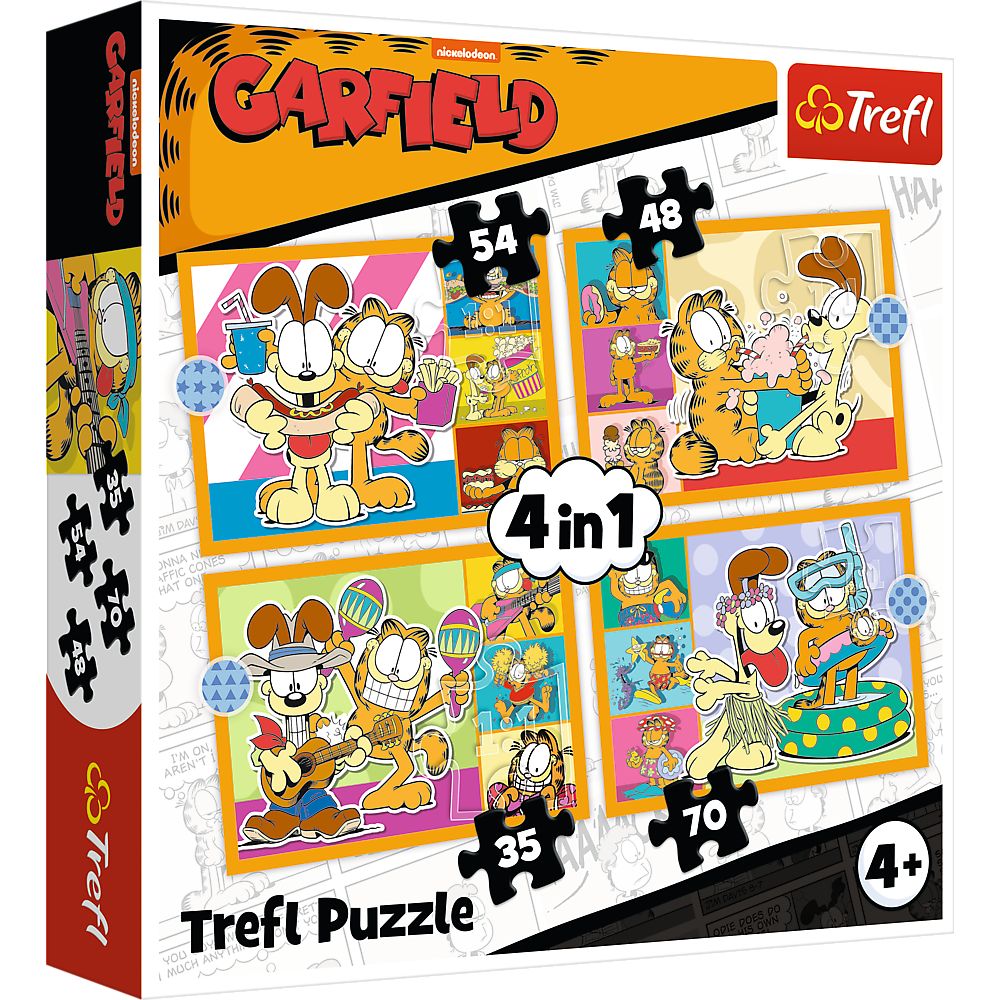 PUZZLE 4IN1 LUI GARFIELD II PLACE LASAGNA Trefl - Imagine 1 [ps:c291fbc1-2a87-4d4c-a175-d1af693b745b]