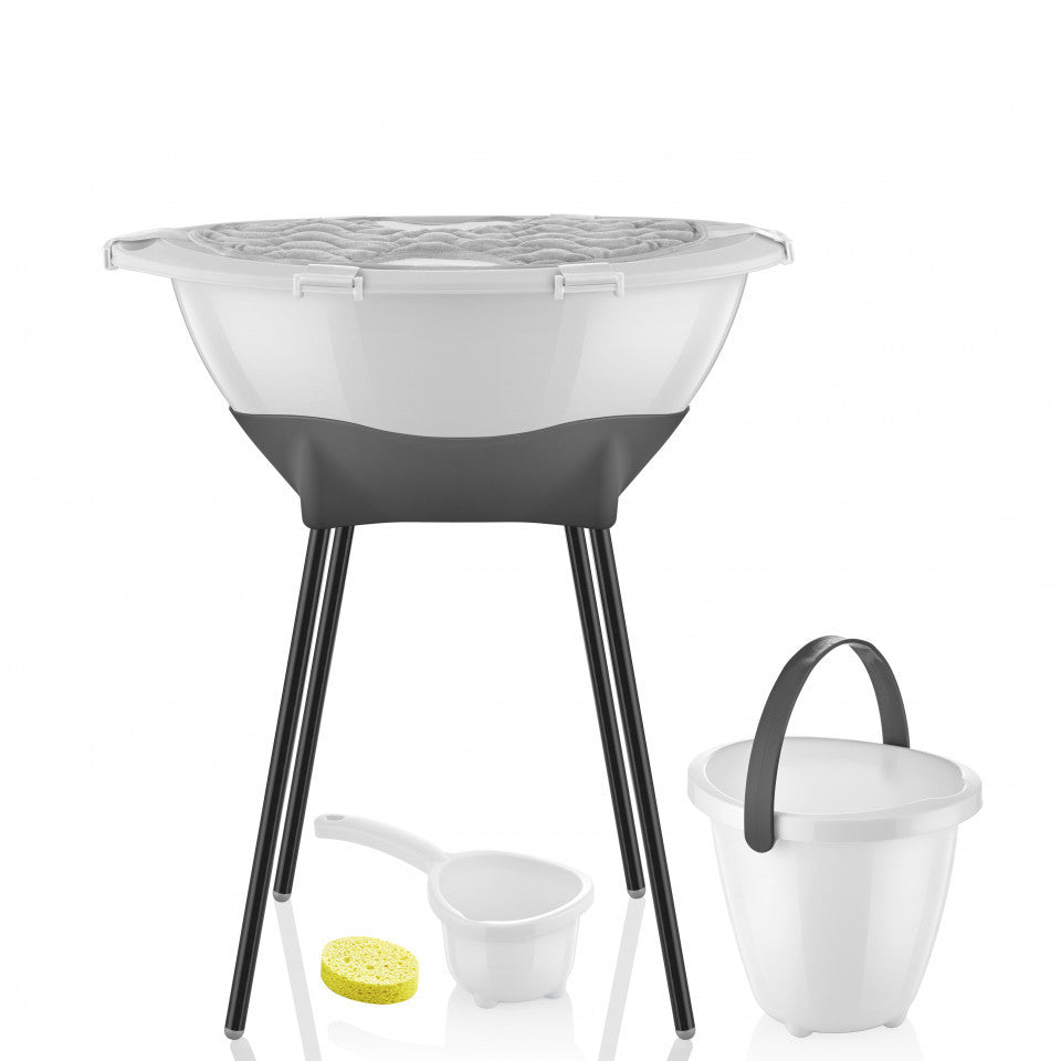 Set cadita de baie BabyJem Elegant (Culoare: Turcoaz) - Alb [ps:a903002c-f3b9-4dd0-bf44-80a14c0590c5]