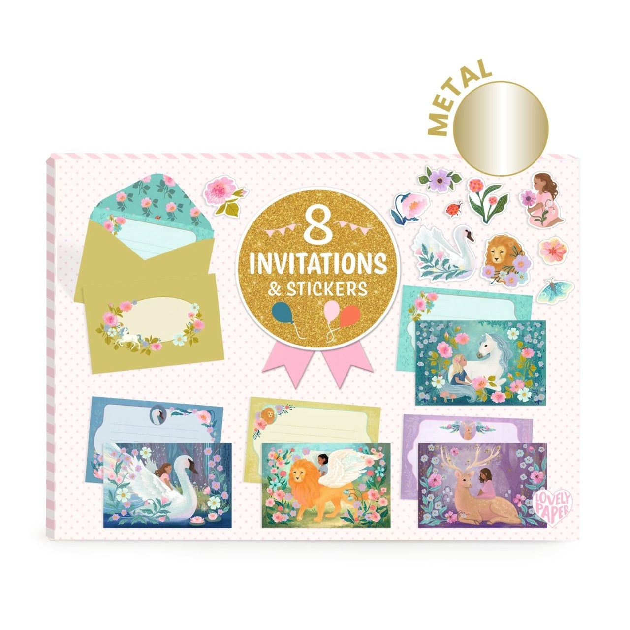 Set de invitatii Animale fantastice, Djeco - Imagine 1 [ps:49651814-a3d5-4c1d-9f37-dac797deb455]