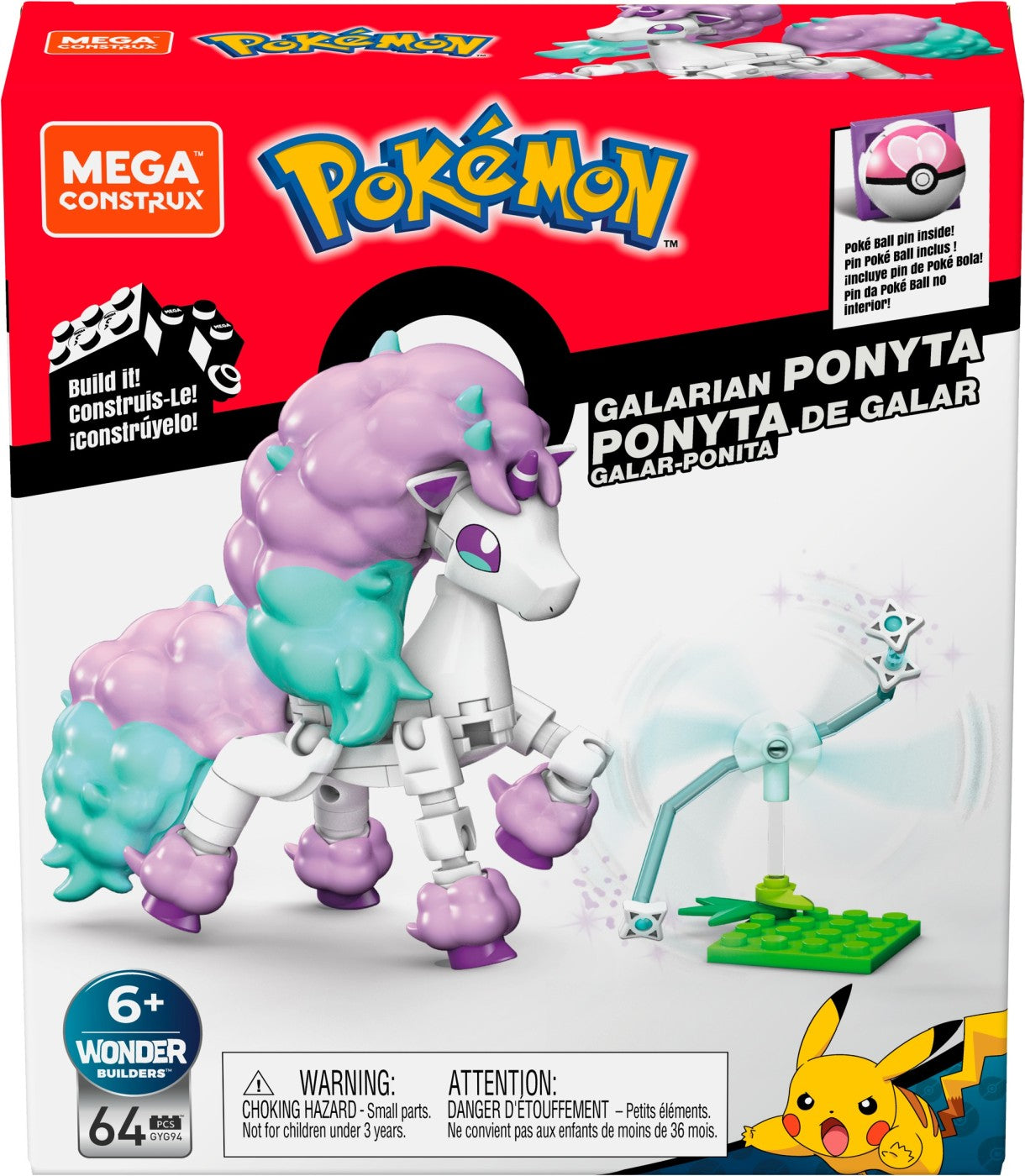POKEMON MEGA CONSTRUX GALARIAN PONYTA Mattel - Imagine 1 [ps:a643d65a-45b8-4651-ba3f-4d703bcb67c1]