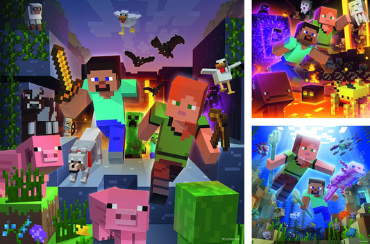 Puzzle Minecraft 3x49 Ravensburger - Set de 3 Puzzle-uri - Default Title (1) [ps:f6ba0c4d-e602-4987-8a94-d9cc9cef84c4]