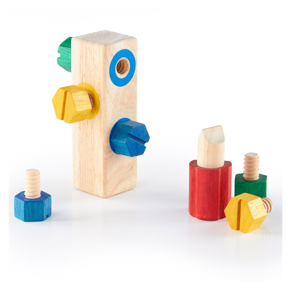 Screw Block Guidecraft - Joc de Îndemânare cu Șuruburi - Default Title (1) [ps:7a2ab7bc-c4ac-4179-a364-4370dc0e9fe9]