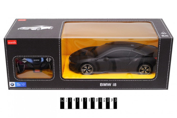 MASINA CU TELECOMANDA BMW i8 NEGRU CU SCARA 1 LA 18 Rastar - Negru (1) [ps:7bac9f79-83d8-4037-8b52-86e5ba133774]
