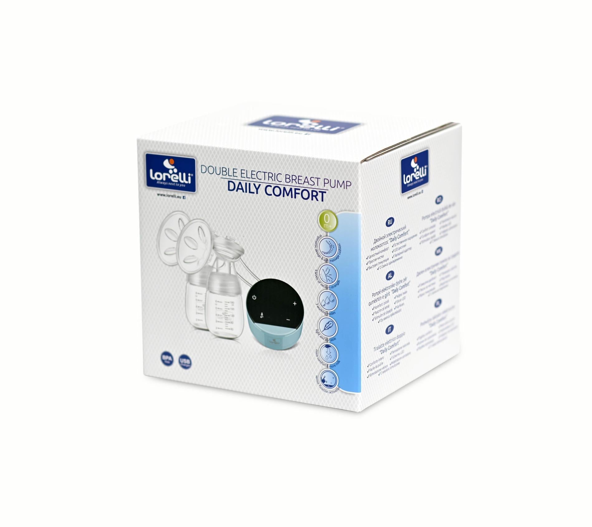 Pompa de San Electrica Dubla Lorelli Daily Comfort, White - Albastru (1) [ps:a2b9dc1c-b2a9-4576-bd0a-ea36e1a9f67b]