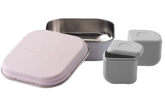 Set cutie cu 2 silipods pentru mancare bebelusi Miniware - Roz [ps:061b1a45-3999-4e37-a251-2156a9806562]