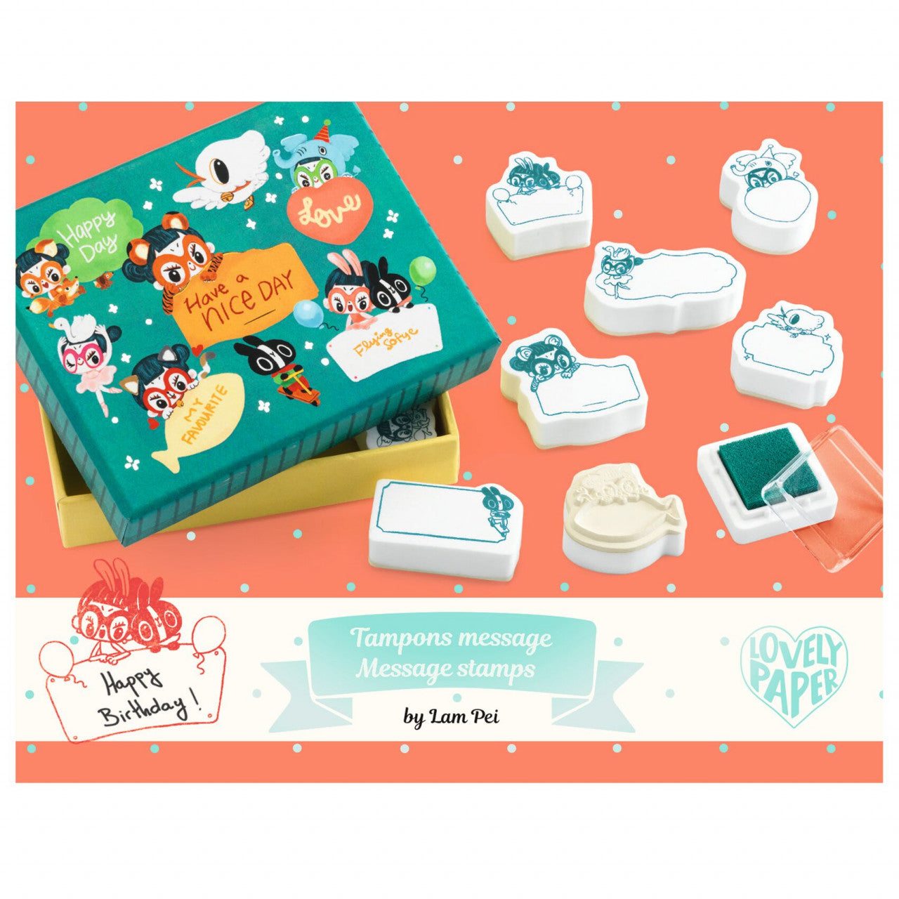 Set stampile mesaje Lam, Djeco - Imagine 1 [ps:d80ab620-00d2-4f5b-929f-8a351b81170d]