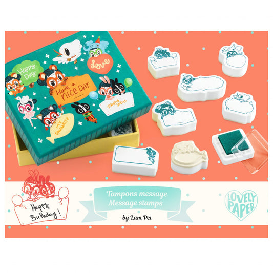 Set stampile mesaje Lam, Djeco - Imagine 1 [ps:d80ab620-00d2-4f5b-929f-8a351b81170d]