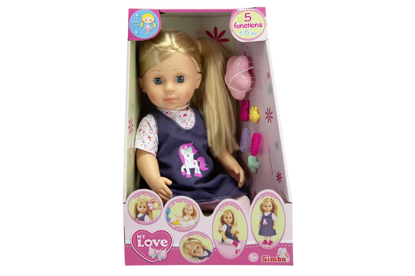 PAPUSA MY LOVE INTERACTIVA CU ACCESORII 43CM Simba - Imagine 1 [ps:c02229fc-b870-4b70-b202-0edcd6bc15d6]