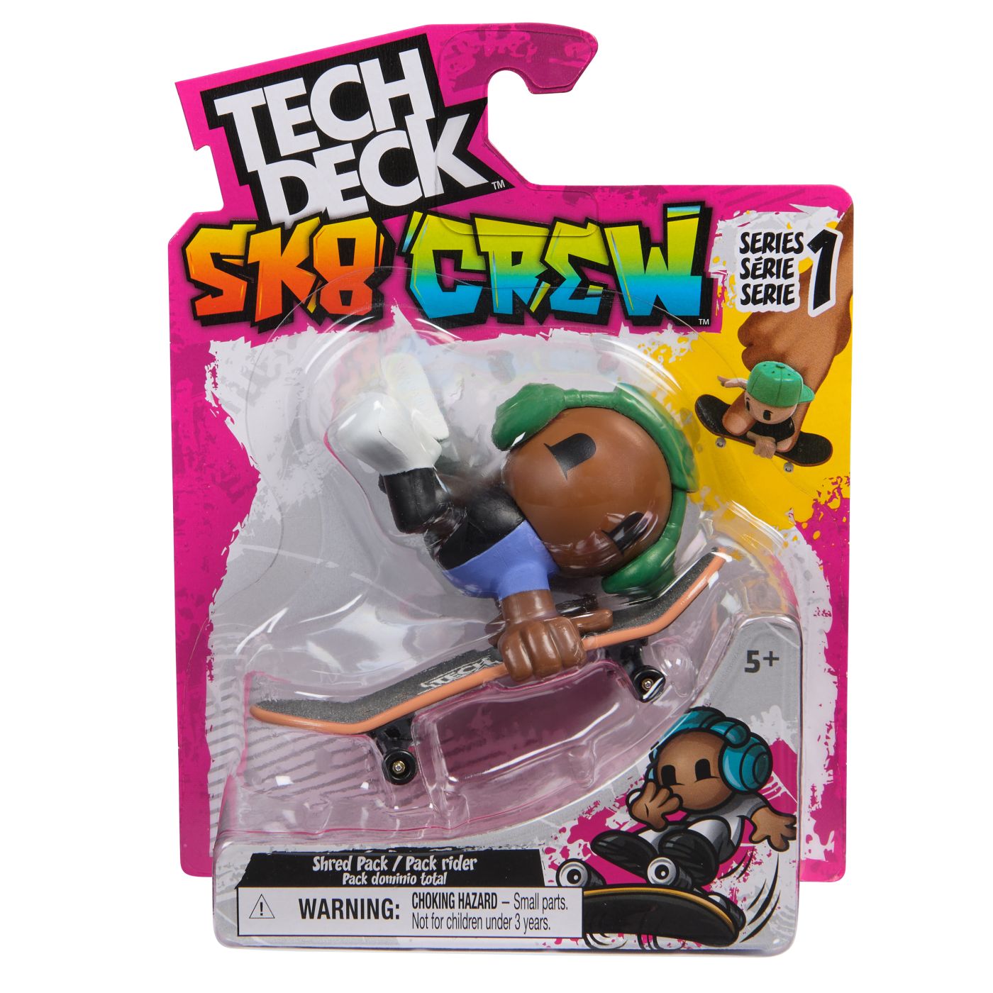 TECH DECH SK8 CREW PACHET PLACA SI FIGURINA 9.6CM CASTI - Imagine 1
