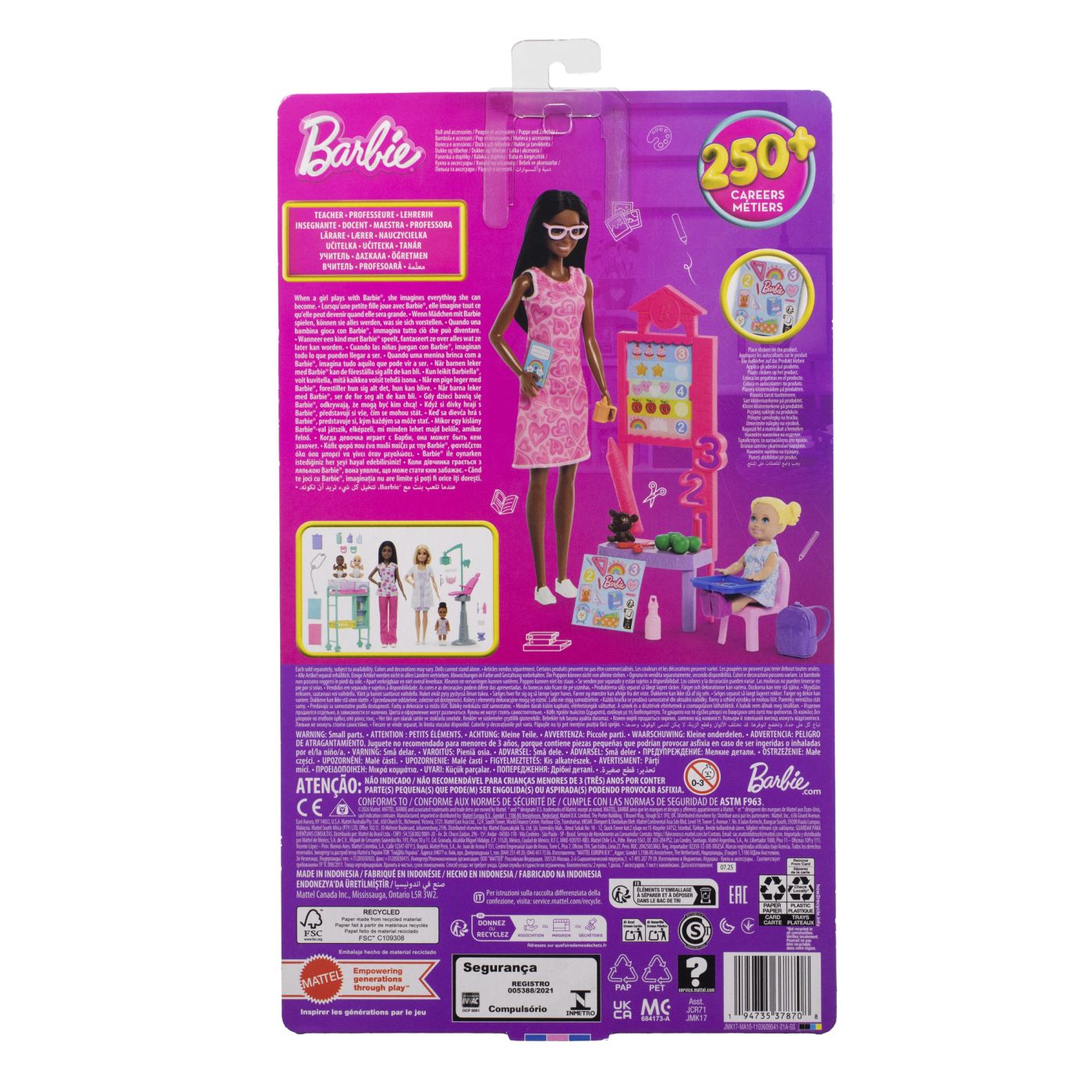 BARBIE SET DE JOACA PAPUSA BARBIE BRUNETA MULATRA FACE - Imagine 1