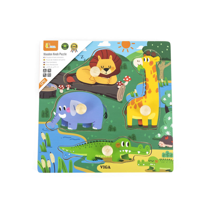 Puzzle cu manere - Animale salbatice in habitat, Viga [ps:81f60a32-324c-48b6-84fb-b504b7193bf5]