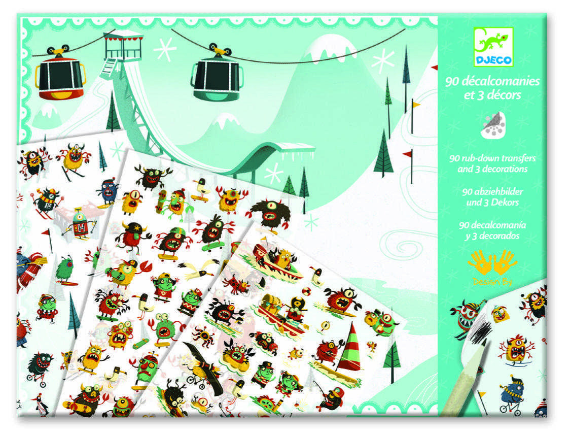 Joc creativ cu abtibilduri Monstruleti sportivi, Djeco - Imagine 1 [ps:dc3c0f85-a195-4318-ad53-78db333e3c78]