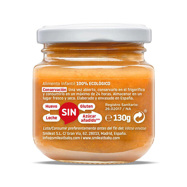Smileat Piure din mere, portocale si morcov 130g, +6 luni, Eco [ps:7ef27b68-7cb7-42a8-897a-555d3633bb6b]
