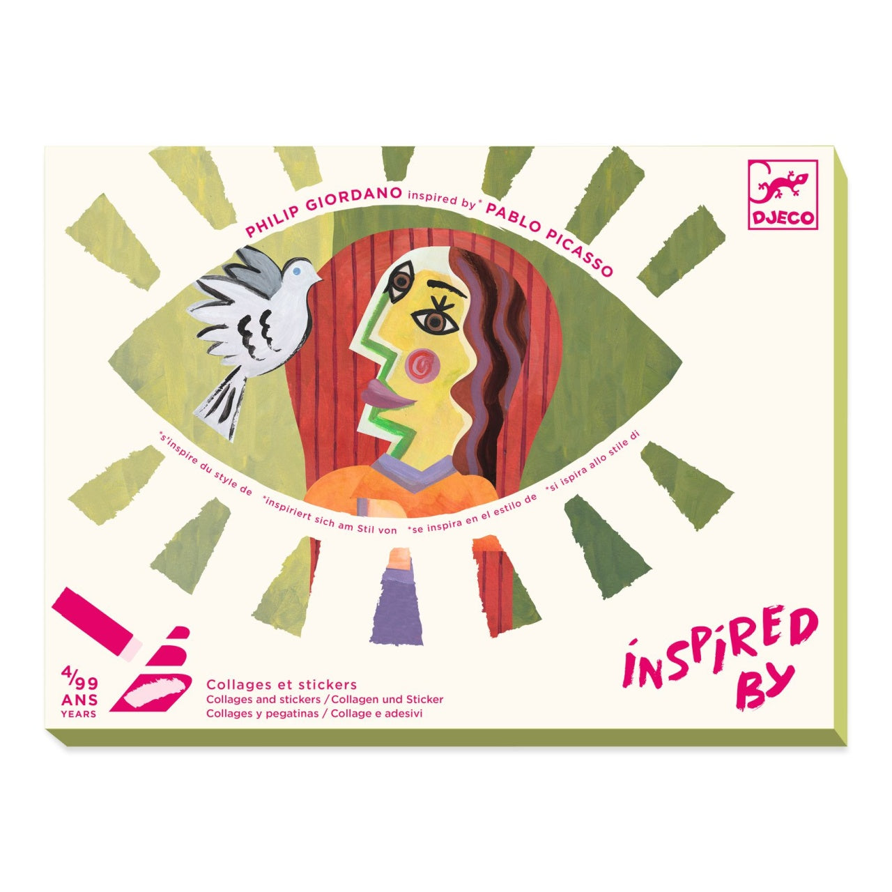 Atelier creativ Cap patrat Inspired by Picasso, Djeco - Imagine 1 [ps:63b403d6-6dbf-41f9-9e17-285a98d08577]