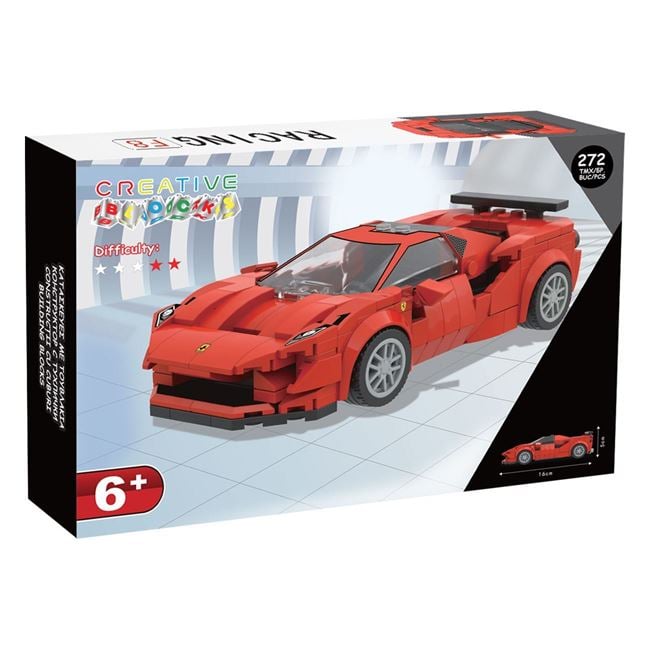 Cuburi de Construcție Super Car Roșie Jumbo - 272 Piese - Roșu (1) [ps:44f5beff-34bf-43fb-8eac-7c32dfad8142]