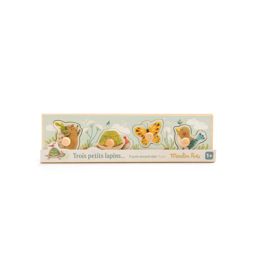 Puzzle incastru din lemn 4 animale, Moulin Roty - Imagine 1 [ps:3212dac8-ddaa-44b7-82d2-60c0a35f14ea]