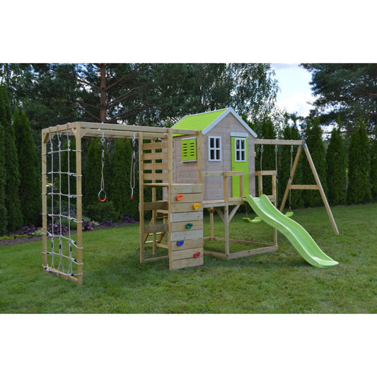 M28L_G - Casuta de gradina Lime Lodge cu tobogan, leagan - Imagine 1 [ps:4af447e2-ee85-4453-991d-5f5ce4b4c3e6]
