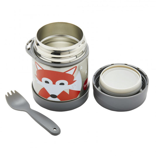 Cutie alimentara din inox cu lingura-furculita, Vulpe, 3 - Imagine 1