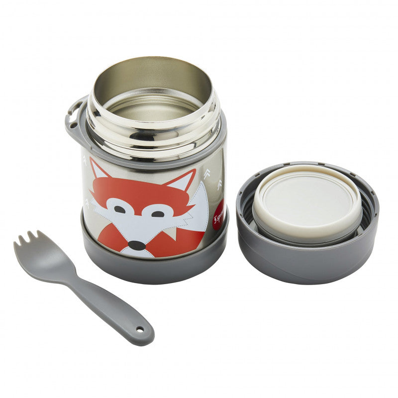 Cutie alimentara din inox cu lingura-furculita, Vulpe, 3 - Imagine 1