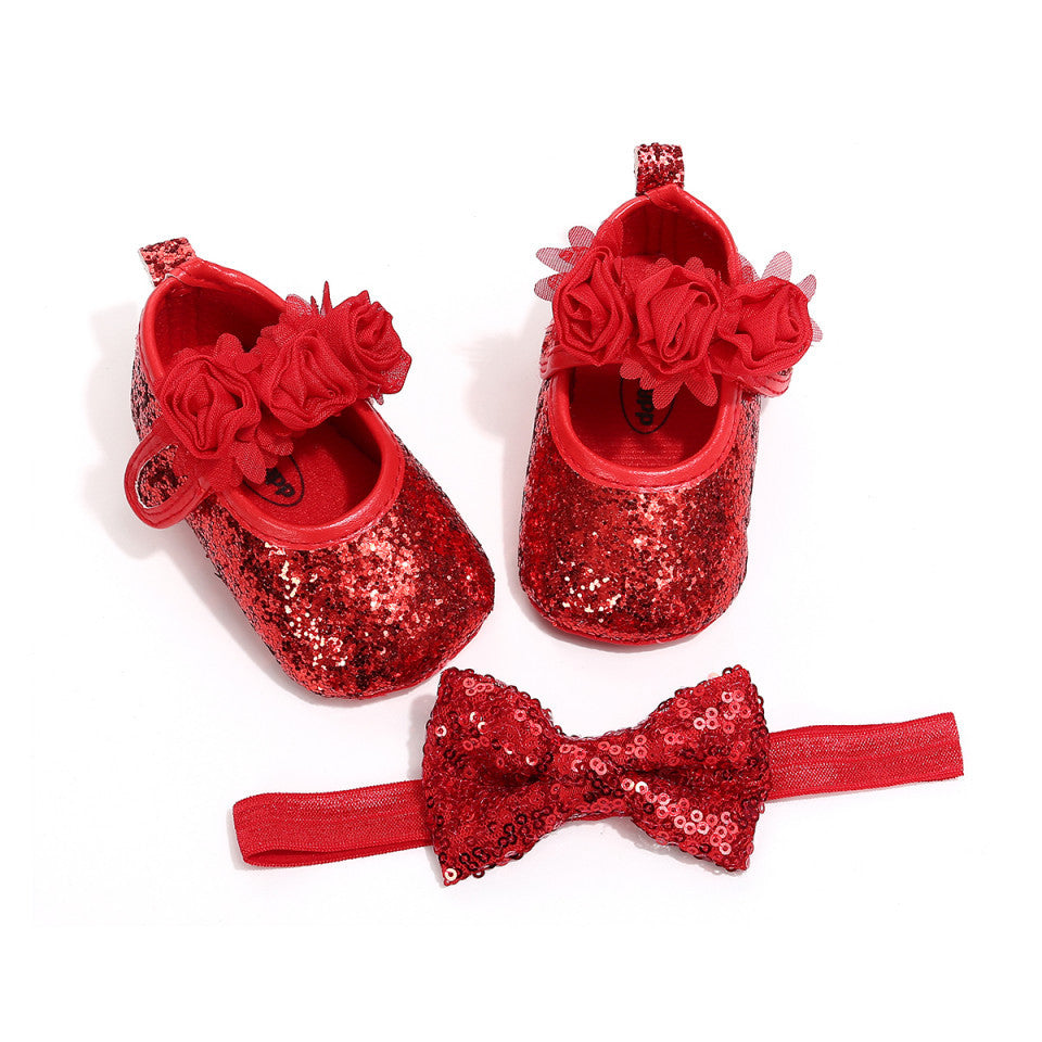 Balerini bebelus cu paiete Drool (Culoare: Rosu, Marime: 2) [ps:eebd3aa4-033f-4fc2-a731-12fd11423ceb]