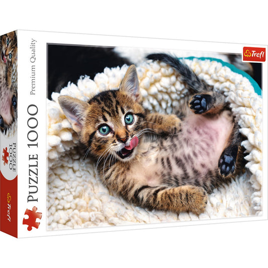 PUZZLE TREFL 1000 PISICUTA VESELA - Imagine 1 [ps:9602abe8-c671-42b2-89cc-f3f3640befab]