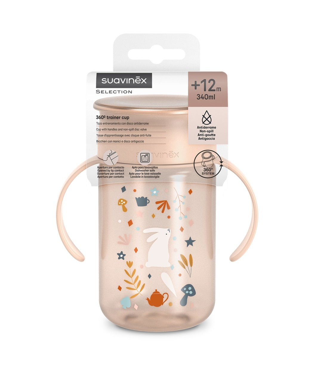 Cană 360° anti-vărsare, 340 ml, bej, Wonder, Suavinex - Roz [ps:dbabf0f4-8d64-4ded-a52e-cb608e1adec4]