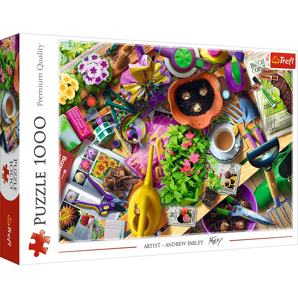PUZZLE TREFL 1000 ARANJAREA GRADINII ARTIST ANDREW FARLEY - Imagine 1 [ps:320ec363-3e58-43d9-9d50-117225c695c0]