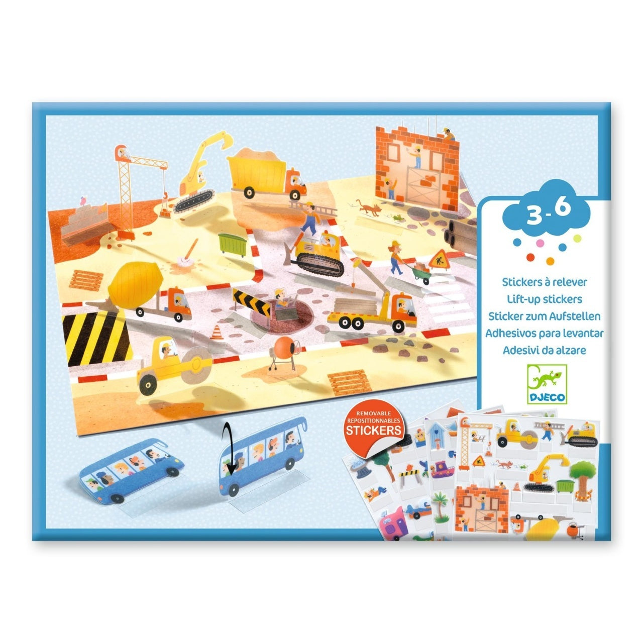 Set creativ de stickere reutilizabile Masini, Djeco - Imagine 1 [ps:87306a3b-a1a2-4a7b-bfb6-2f8d83ec914c]