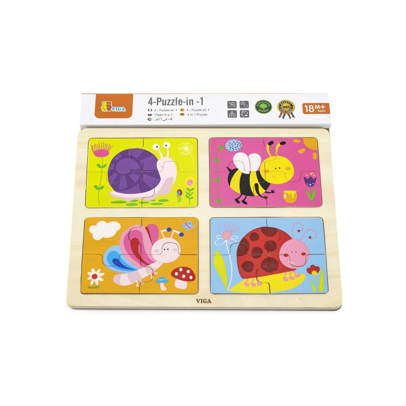 Puzzle 4 in 1 - Insecte Viga - Imagine 1 [ps:d34fb05f-3699-4920-a325-01f1c497844a]